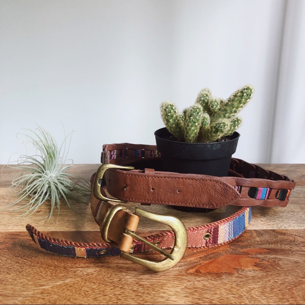 A set of two vintage belts